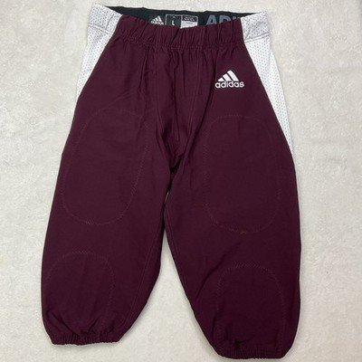 NWT ADIDAS Boy Large Maroon White Woven A1 Stock Nylon Football Pants 127725326