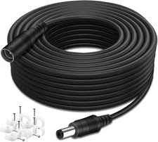 DC Power Extension Cable 33ft 2.1mmx5.5mm Plug for 12V CCTV Security Camera