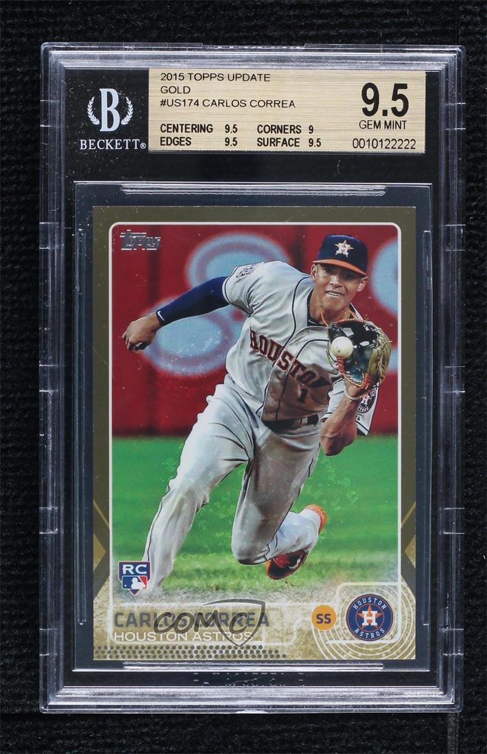 2015 Topps Update Gold 1897/2015 Carlos Correa #US174 BGS 9.5 GEM MINT 01dg