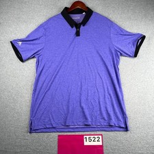 Adidas Climachill Polo Shirt Purple Heather Performance Stretch Casual Mens