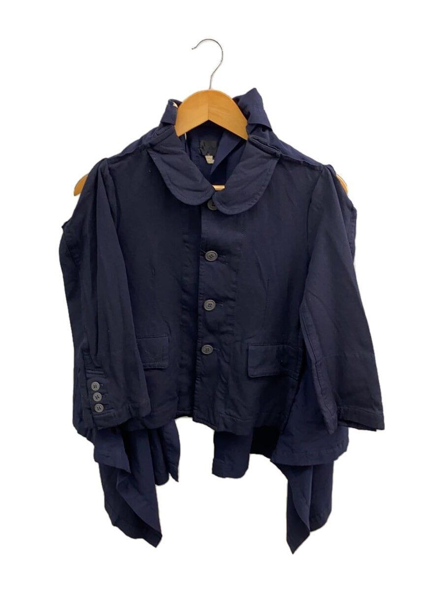 COMME des GARCONS altra giacca S poliestere blu navy tinta unita GD J072 usata
