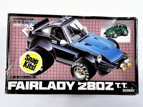Sunny Bin Ban Series 25 Fairlady 280Z T.T. Tooned Plastic Snap Model Kit New Vtg - Picture 7 of 14