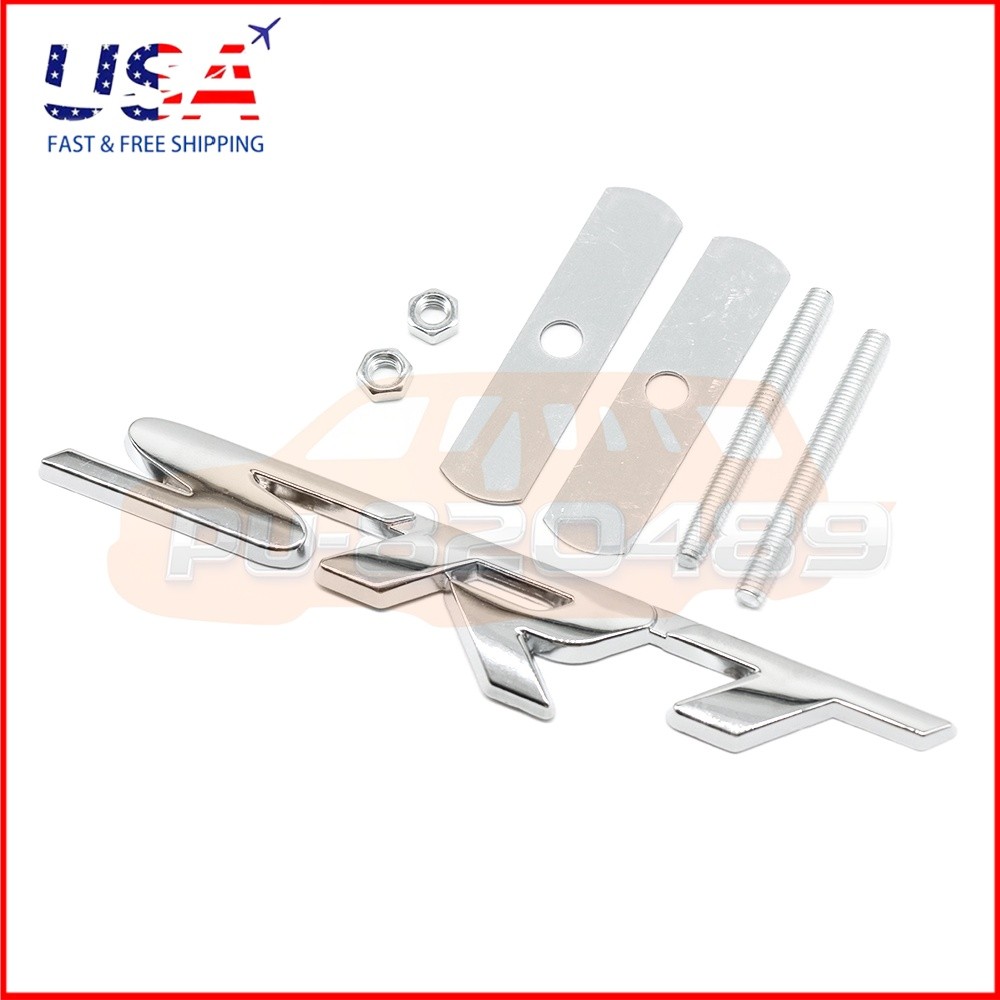 1x Front Grille SRT Emblem Badge For SRT Hellcat Chrome Zinc Alloy With Screw - second product detail image