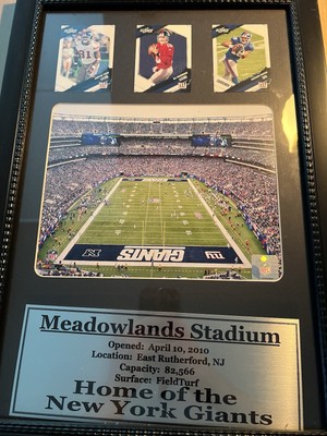 Giants Meadowlands Stadium Frame With Justin Tuck, Eli Manning, & Hakeem Nicks.