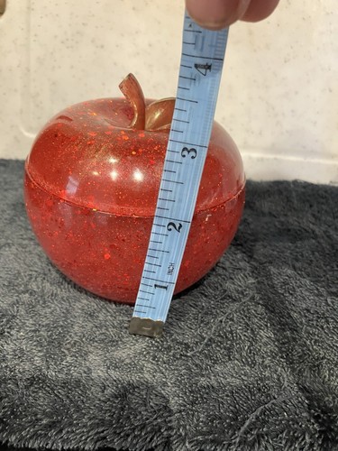 Hand Made Resin Apple Trinket Box - Picture 4 of 5