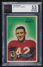 1955 Bowman Charlie Conerly Charley Conerly #16 BVG 5.5 0q3