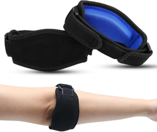 2 Pezzi Tutore Gomito, Fascia Gomito Palestra, Comodo Cuscinetto Di Compressione - Foto 11 di 12