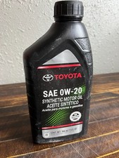 4 Pack Toyota SAE 0W-20 Synthetic Motor Oil 1 Quart 30.99 per gallon