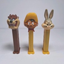 Vintage Pez Dispensers Taz Bugs Bunny Speedy Gonzalez Looney Tunes Lot Of 3