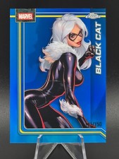2026 Topps Chrome Marvel BLACK CAT True Blue Refractor /150 #13