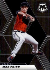 2021 Panini Mosaic #124 Max Fried Quick Pitch Purple #/50