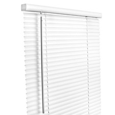 Living Accents 55x64 Cordless Vinyl Blinds 1" Slats White