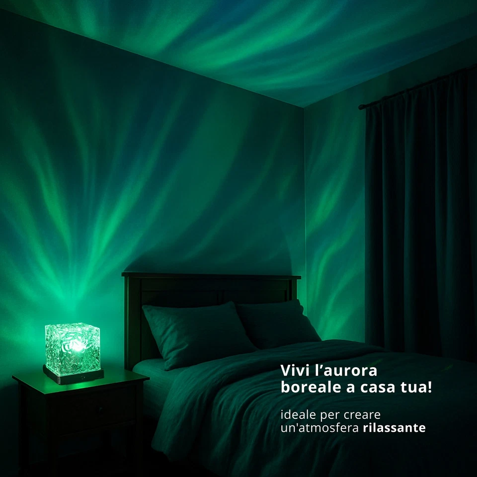 Lampada led 16 colori Aurora Boreale trasparente - Immagine 2 di 4