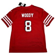 Nike San Francisco 49ers Jersey Kids Medium Red Number 8 NFL Football NWT