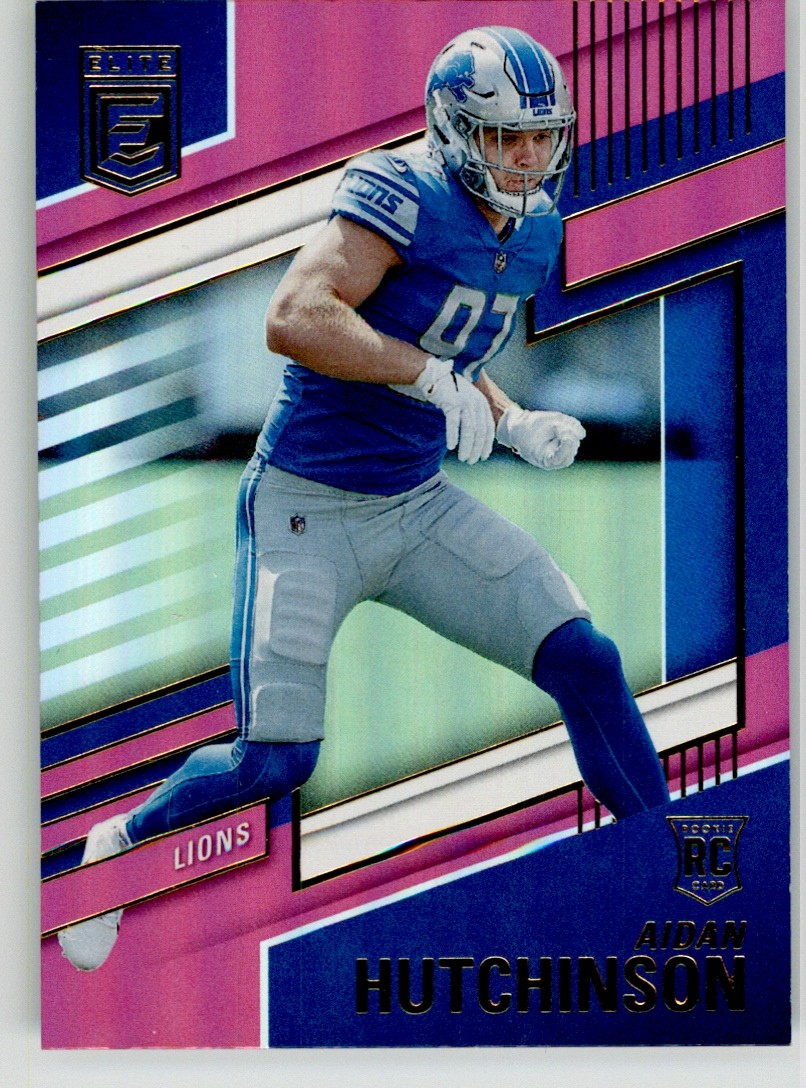 Aidan Hutchinson 2022 Donruss Elite Pink 136 Detroit Lions Rookie