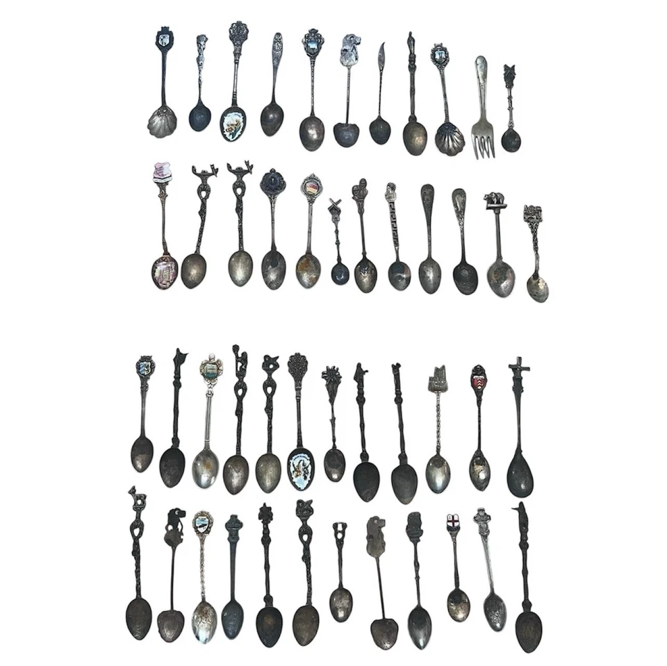 Cuchara coleccionable de plata X47 recuerdo diferentes países Foto 3 de 4