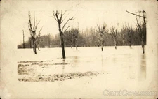 Disaster 1913 Flood Persom Mill Original Vintage Real Photo Postcard RPPC
