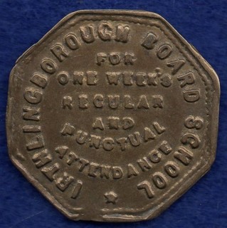 Northamptonshire Irthlingborough School Attendance Token (Ref. d2055)