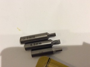 Lot of 3 Rotary Hex Broach Broaches 3.5 mm and 4.0 mm and 1/8