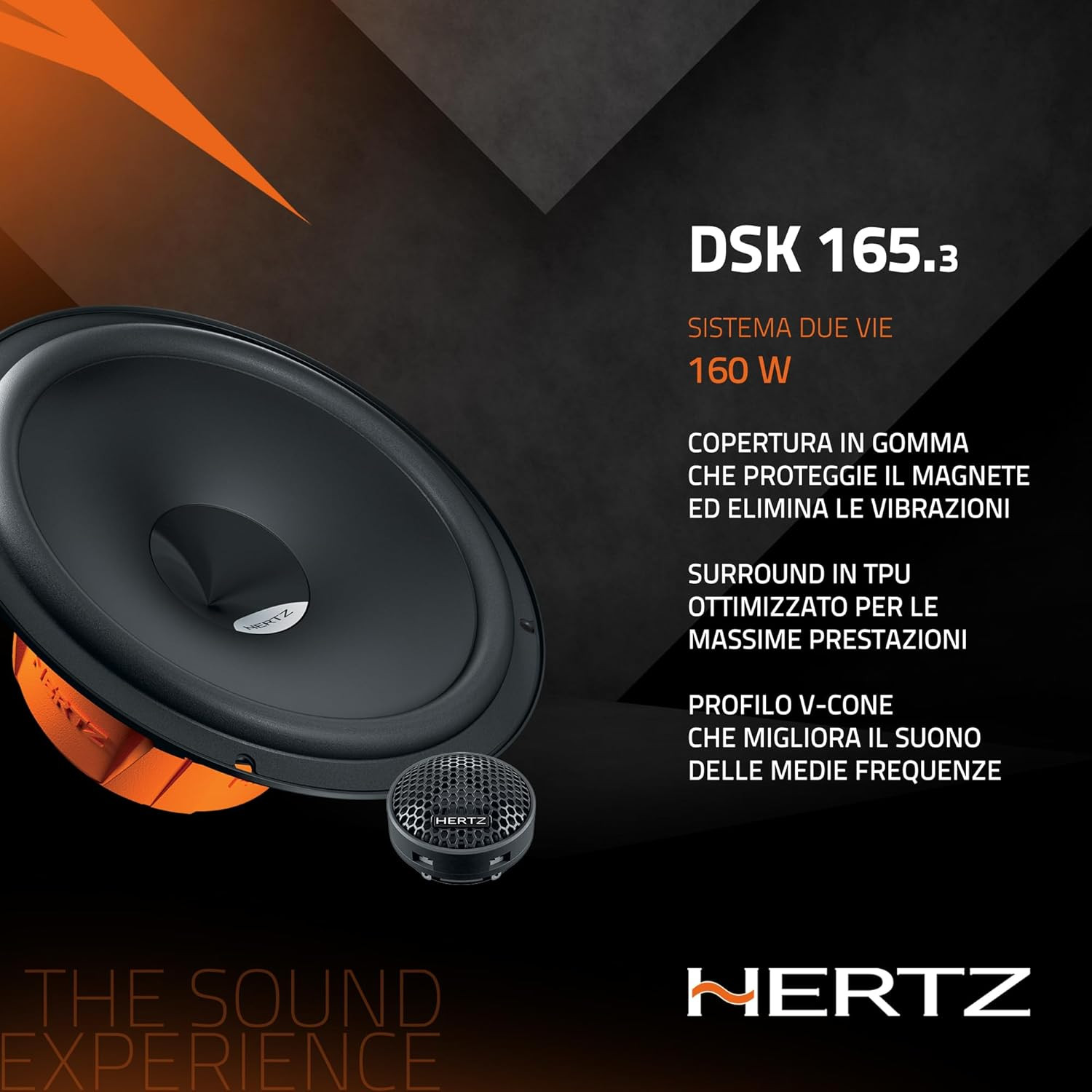 Sistema Audio Auto Hertz DSK 165.3 | 2 Vie 160W Woofer e Tweeter - 3