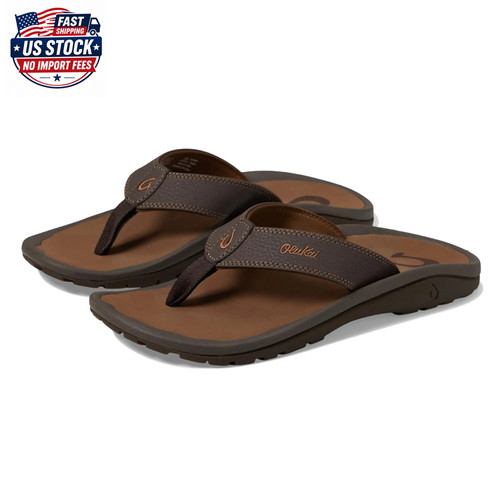 OluKai Men's Ohana  Beach Flip Flop Sandals, Dark Java/Ray  US sale