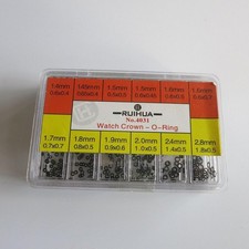 Approx 1000Pcs Assorted 12 Sizes Watch Crown Waterproof Rubber O-Ring Gasket G