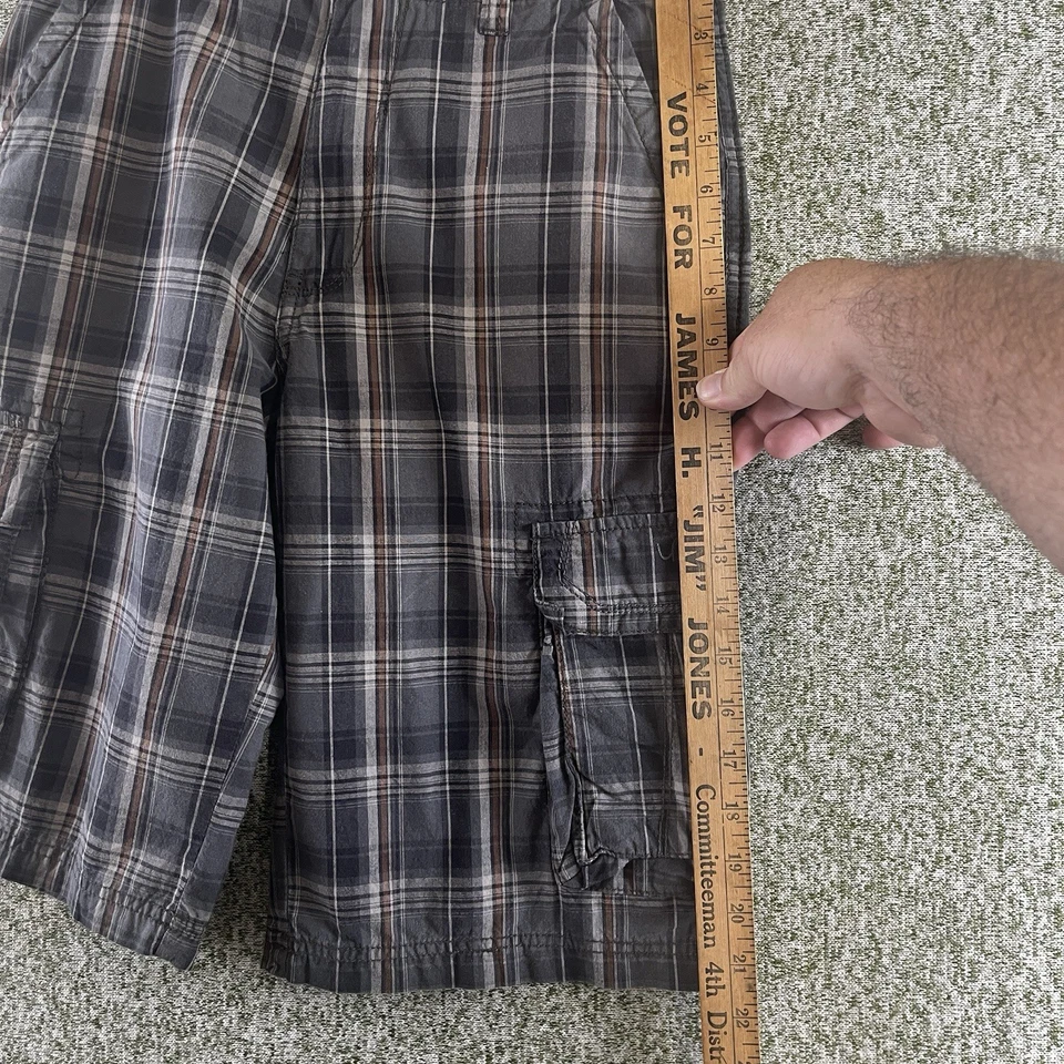 Pantalones Cortos Juveniles Unionbay 12 Negros a Cuadros Carga Streetwear Urbano Y2K Informal Foto 4 de 4