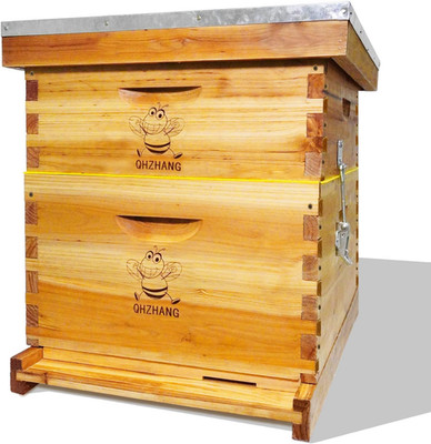Beehive/Langstroth 10 Frame Bee Box/Bee Hives Boxes Starter Kit with 100% Beeswa