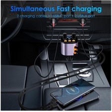 5-in-1 Car Phone Charger 90W, Bluetooth 5.3, Handsfree Call