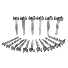 17Pcs Forstner Drill Bits Wood Cutter Auger Opener Drilling Cutting Tool 15-38mm