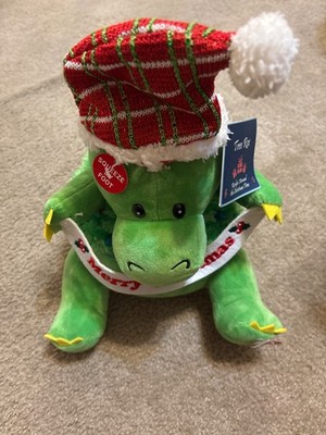 NWT Cuddle Barn Rockin Around Tree Singing & light Up Animated Dinosaur's Plush