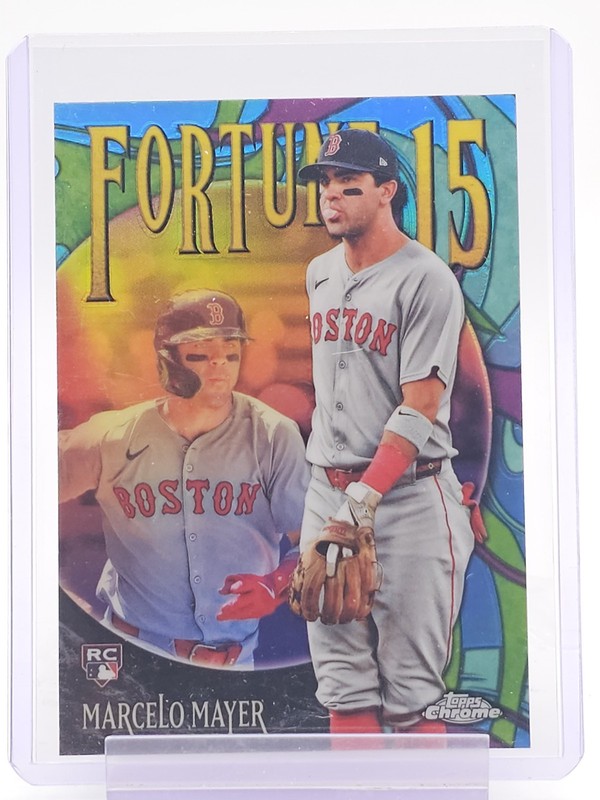 MARCELO MAYER 2025 TOPPS CHROME FORTUNE 15 ROOKIE #F15-20 RED SOX Q7262