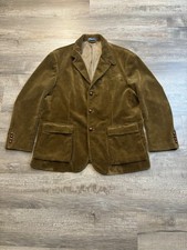 POLO RALPH LAUREN Blazer Men 2XL Corduroy Sport Coat Jacket 3-Button Brown