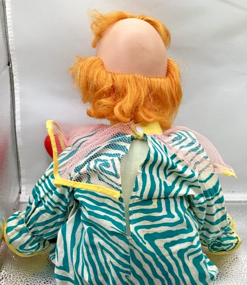 HOWDY DOODY CLARABELL 小丑娃娃 1977 年 19 英寸高罕见 t43 — 第 3/4 张图片