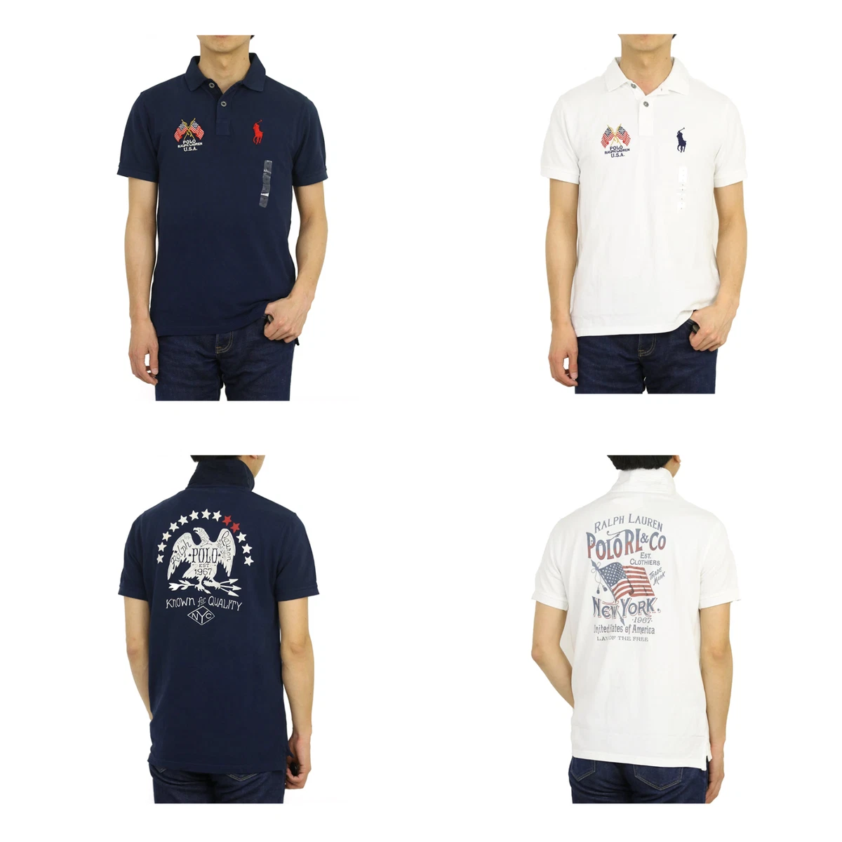 Tee Shirt Col V Double Horse - Blanc - US POLO HOMME - Prix doux Homme/Tee- shirt - Lora