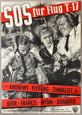 SOS für Flug T-17 Rhonda Fleming Dana Andrews Filmplakat Goetze -Grafik
