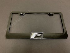 1x F LOGO 3D Emblem BLACK Stainless License Plate Frame RUST FREE + Screw Cap(B)