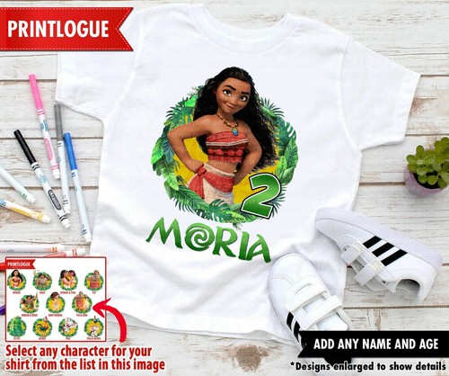 Camisa de cumpleaños Moana, camisas familiares de cumpleaños Moana Maui, camisas a juego Moana - Imagen 2 de 7