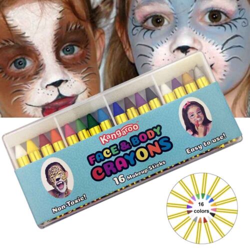 Kit matite corpo regali per bambini 16 colori vernice viso kit matite scuola trucco festa - Foto 1 di 11
