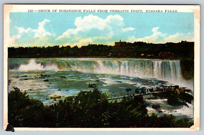 Side Horseshoe Point Niagara Falls Sse Sass 428 c1930s White Border Postcard