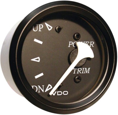 NEW, SeaChoice 50-15591; VDO Trim Gauge (Evin/ John) Black/ Black