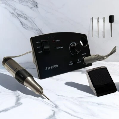 JSDA® Elektrischer Nagelfräser Set mit Fußpedal-Professionell Maniküre Pediküre