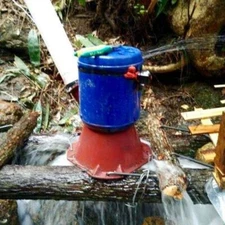 2KW Hydrogenerator 220V Hydroelectric 1000RPM Oblique Strike-Water Wheel Turbine