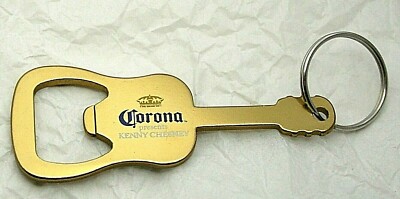 Corona Beer Kenny Chesney Concert Promo Guitar Key Chain & Bottle Opener New