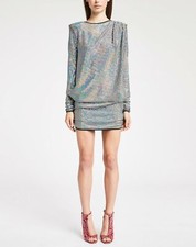 €158,90 DENNY ROSE abito paillettes schiena nuda 40 XS 921dd10033 vestito maglia