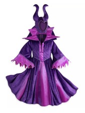 NWT Disney Store Maleficent Halloween Costume Dress Head Piece Quality Sz 13