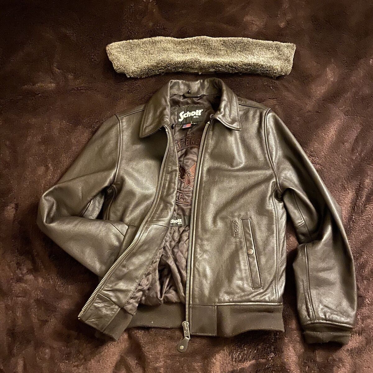 Schott NYC Leather Jacket Cowhide Size:S 003460 ID 6875 | eBay Schott NYC Leather Jacket Cowhide Size:S 003460 ID 6875 | eBay