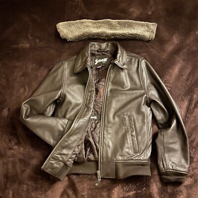 【ヒョウ柄】schott COMBAT JACKET（３６）M-65 ヒョウ柄】schott COMBAT JACKET（36）M-65 Horween Deer