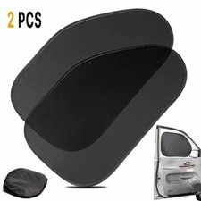 Car Window Shade- 2 Pack Cling on Side Window Sun Shades No Suction Cups Needed.