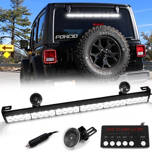 35" LED Strobe Light Bar Traffic Advisor Emergency Hazard Warning Amber White - Picture 17 of 26